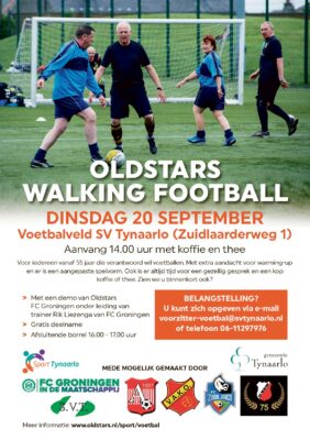 Nieuw in de gemeente Tynaarlo: Oldstars Walking Football